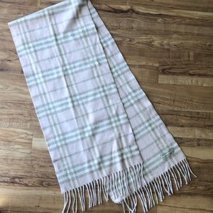 Pink Burberry cashmere scarf